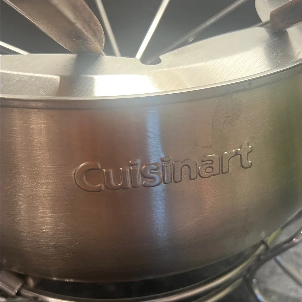 Cuisinart Stainless Steel Fondue Set w/ Colorful Handles set of 8 Possibly new